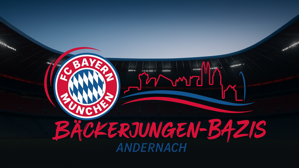 Das Bild zeigt das Logo des Fanclubs des FC Bayern - Bäkerjungen-Bazis aus Andernach
